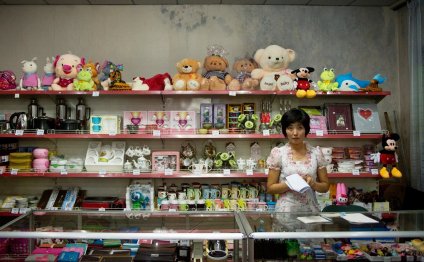 A North Korean shopkeeper in