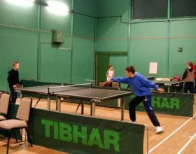 Playing Table tennis at The Limpsfield Club