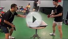Liu Guoliang vs. Ma Long in mini table tennis!