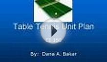 Table Tennis Unit Plan